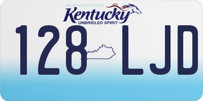 KY license plate 128LJD