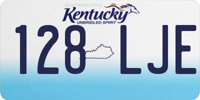 KY license plate 128LJE