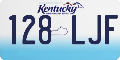KY license plate 128LJF