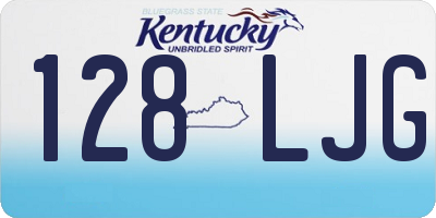 KY license plate 128LJG