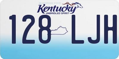 KY license plate 128LJH