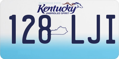 KY license plate 128LJI
