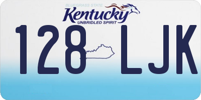 KY license plate 128LJK
