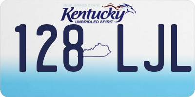 KY license plate 128LJL