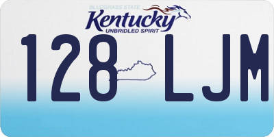 KY license plate 128LJM