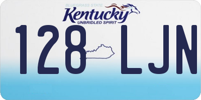 KY license plate 128LJN