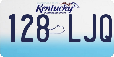 KY license plate 128LJQ