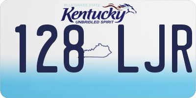 KY license plate 128LJR