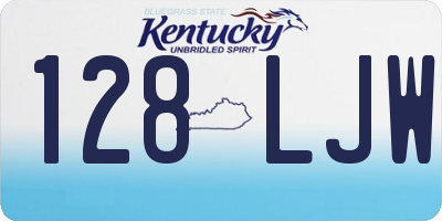 KY license plate 128LJW
