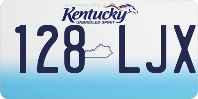 KY license plate 128LJX