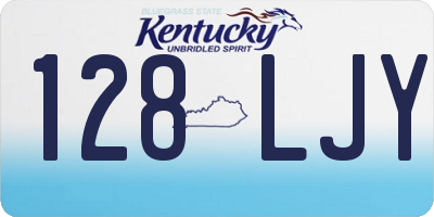 KY license plate 128LJY