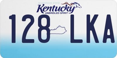 KY license plate 128LKA