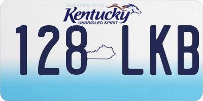 KY license plate 128LKB