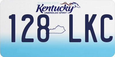 KY license plate 128LKC