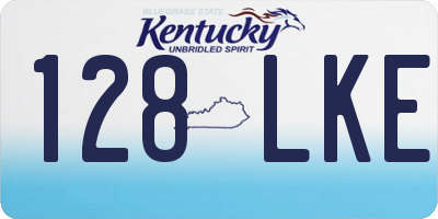 KY license plate 128LKE