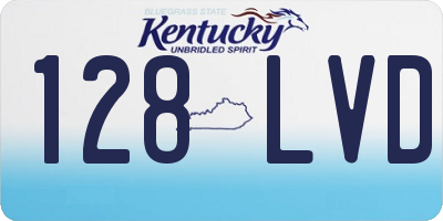 KY license plate 128LVD