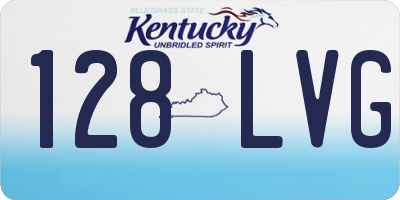 KY license plate 128LVG