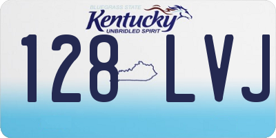KY license plate 128LVJ