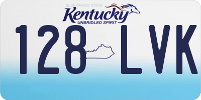 KY license plate 128LVK