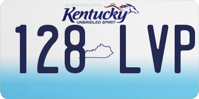 KY license plate 128LVP