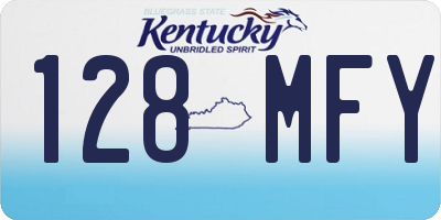 KY license plate 128MFY