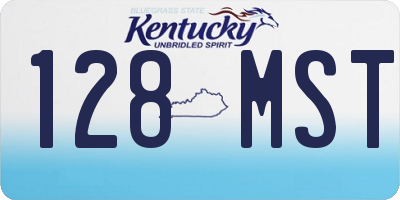 KY license plate 128MST