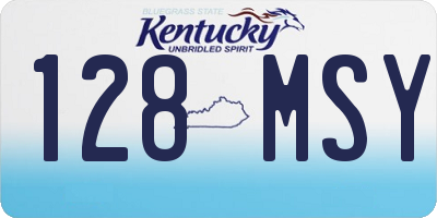 KY license plate 128MSY
