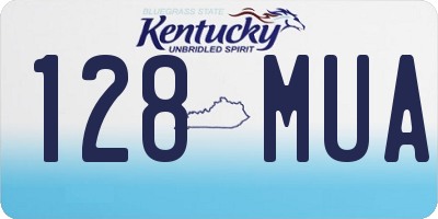KY license plate 128MUA