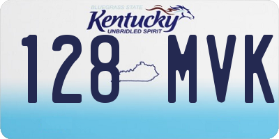 KY license plate 128MVK