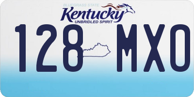 KY license plate 128MXO