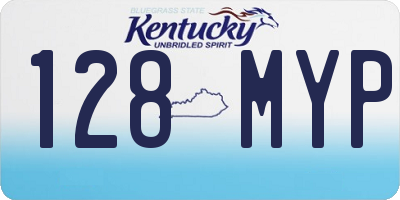 KY license plate 128MYP