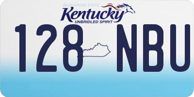 KY license plate 128NBU