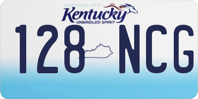 KY license plate 128NCG