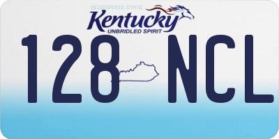 KY license plate 128NCL