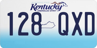 KY license plate 128QXD