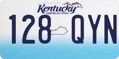 KY license plate 128QYN