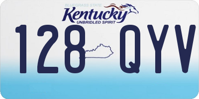 KY license plate 128QYV