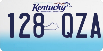 KY license plate 128QZA