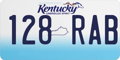 KY license plate 128RAB