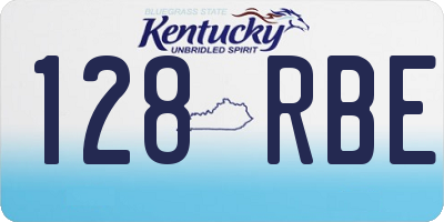 KY license plate 128RBE