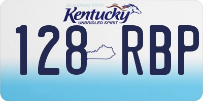 KY license plate 128RBP