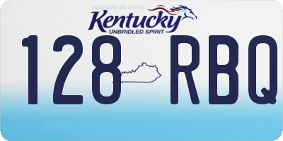 KY license plate 128RBQ