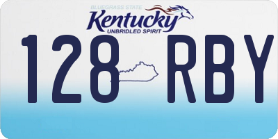 KY license plate 128RBY