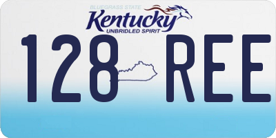KY license plate 128REE