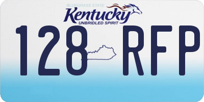 KY license plate 128RFP