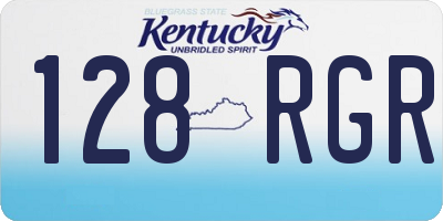 KY license plate 128RGR
