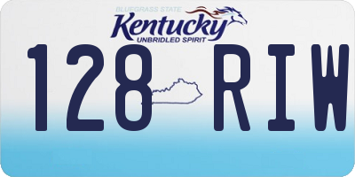 KY license plate 128RIW