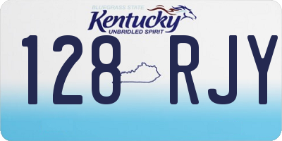 KY license plate 128RJY