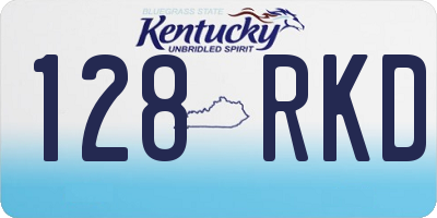 KY license plate 128RKD