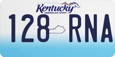 KY license plate 128RNA